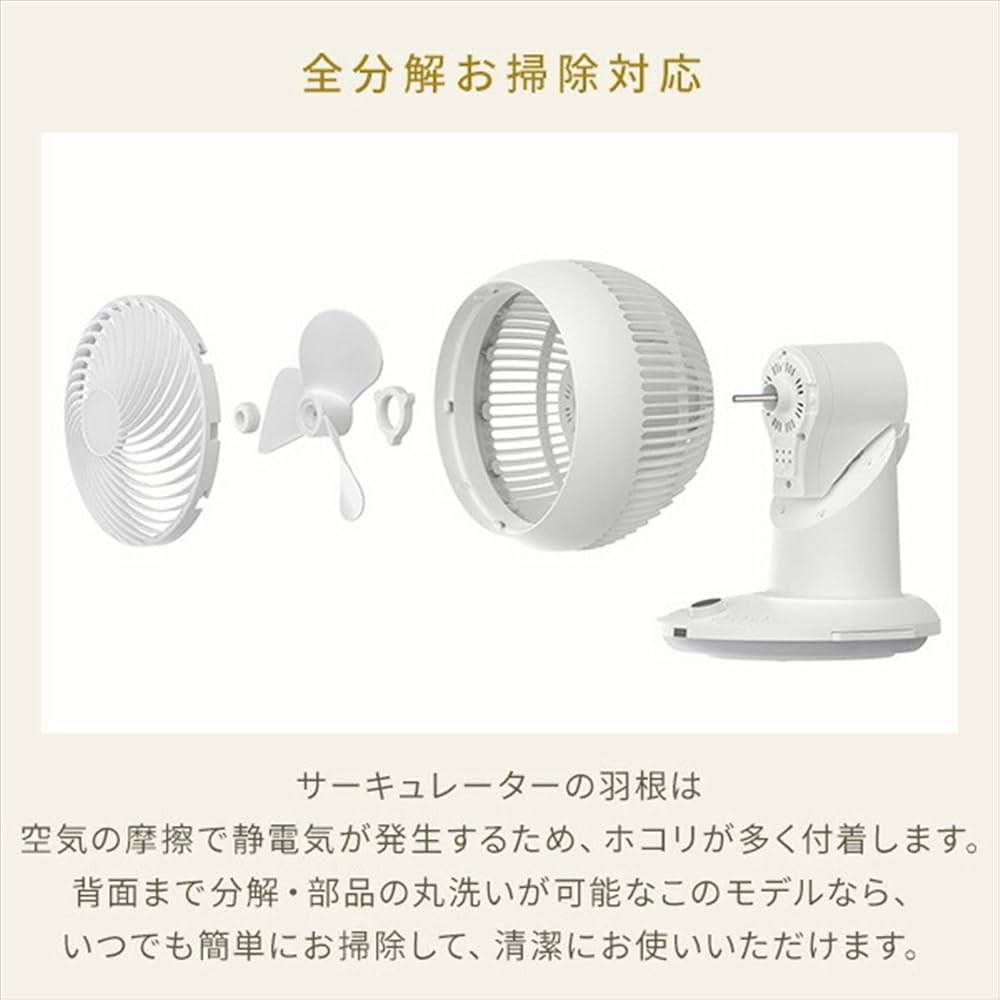Amazon.co.jp: Yamazen YAR-CD20ES(W) Washable Circulator, DC